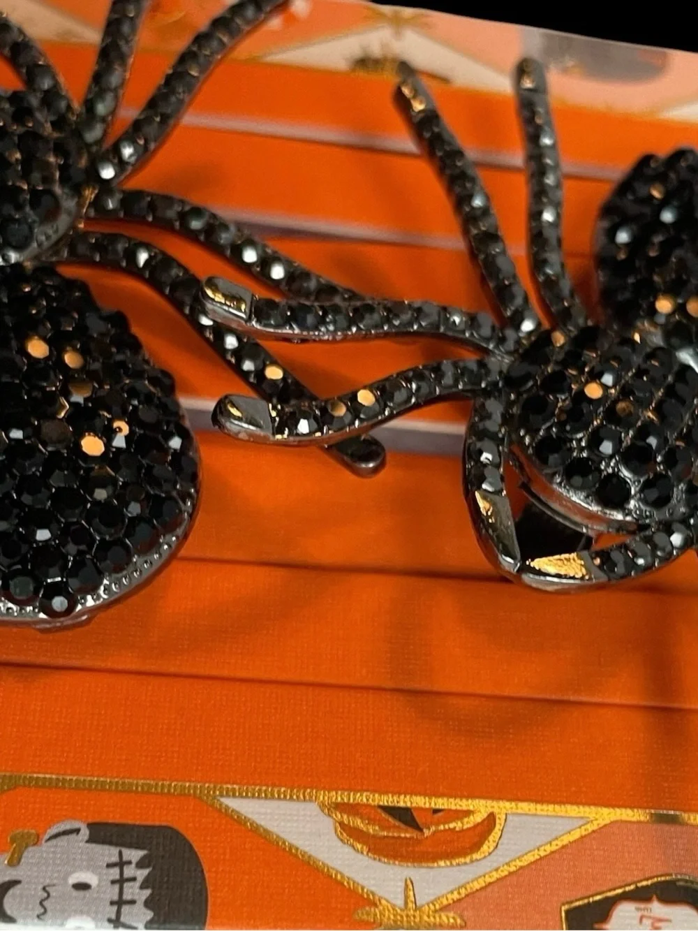 Piper K Black Sequin Spider Hair Clips
